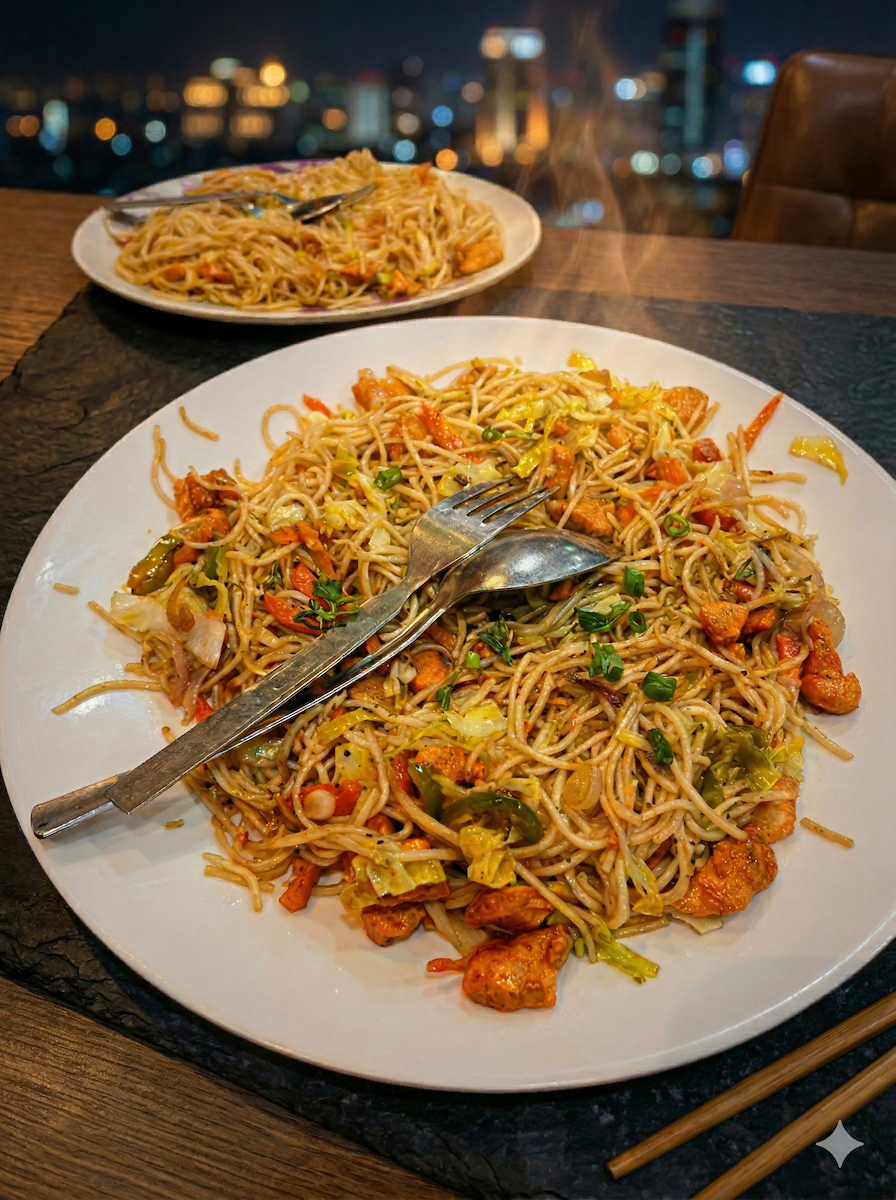 Chef and dining experience at Brindaban Bakery and Restaurant